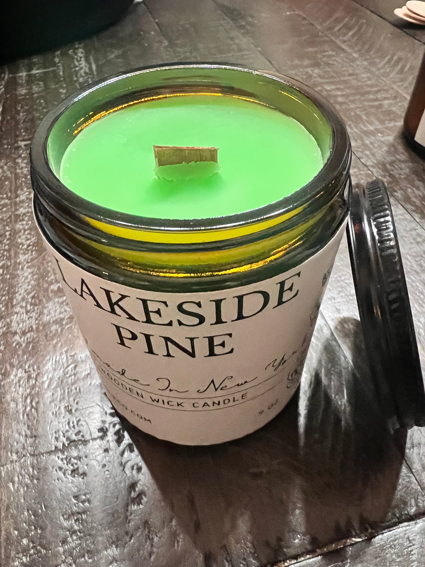 9 oz Wooden Wick Lakeside Pine Jar Candle