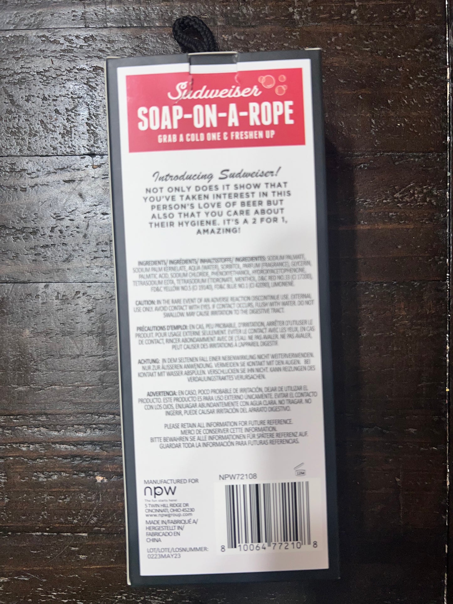 Sudweiser Soap on a Rope